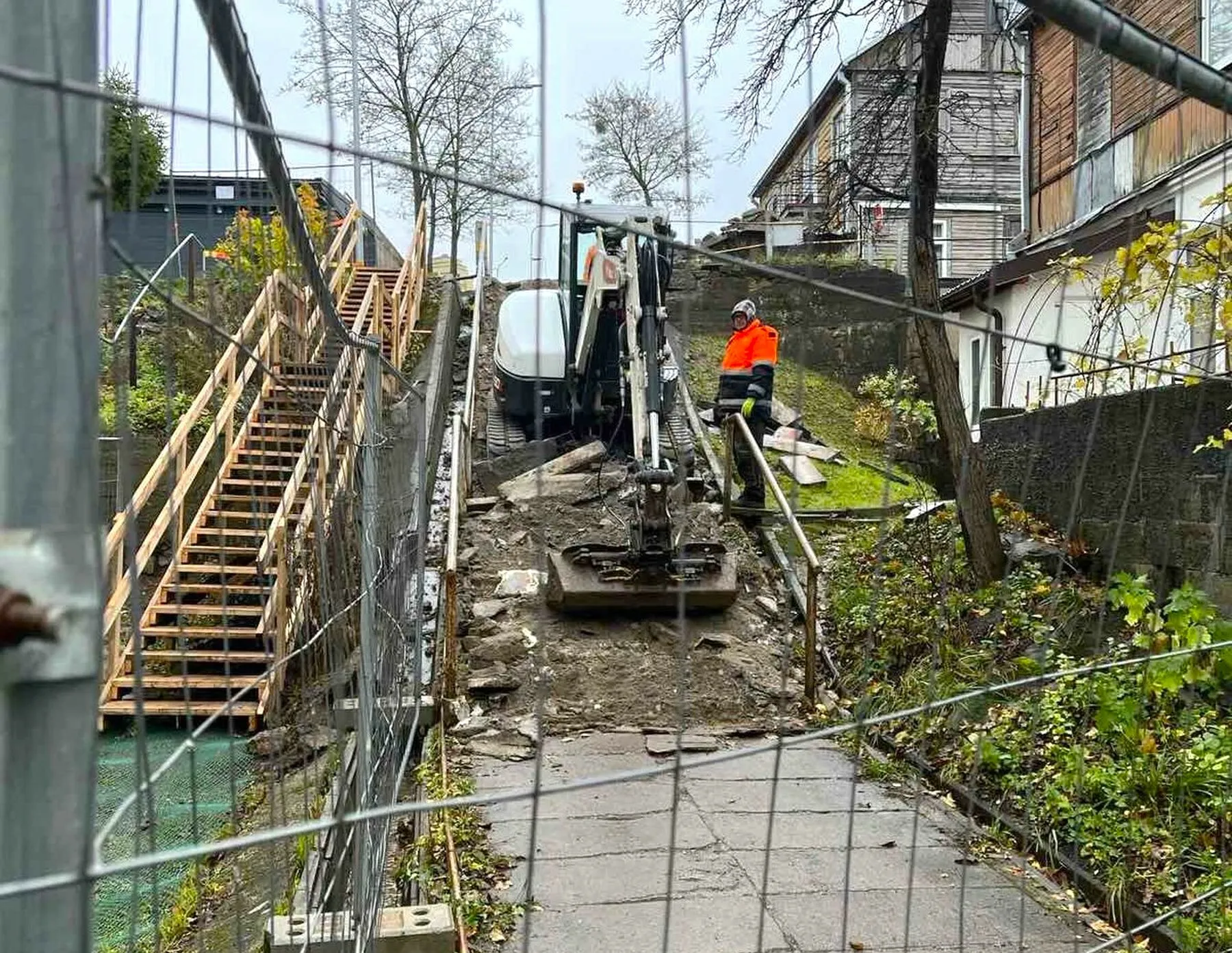 Aušros tako laiptų remontas