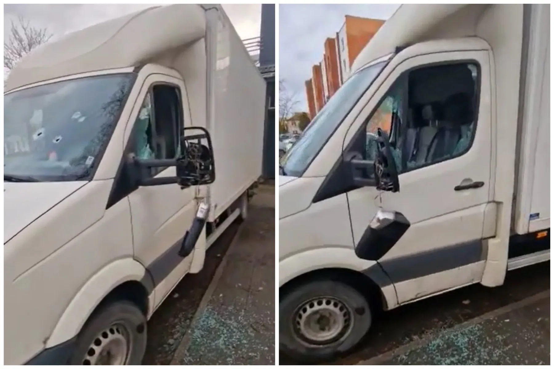 Apgadintas mikroautobusas Aukštuosiuose Šančiuose