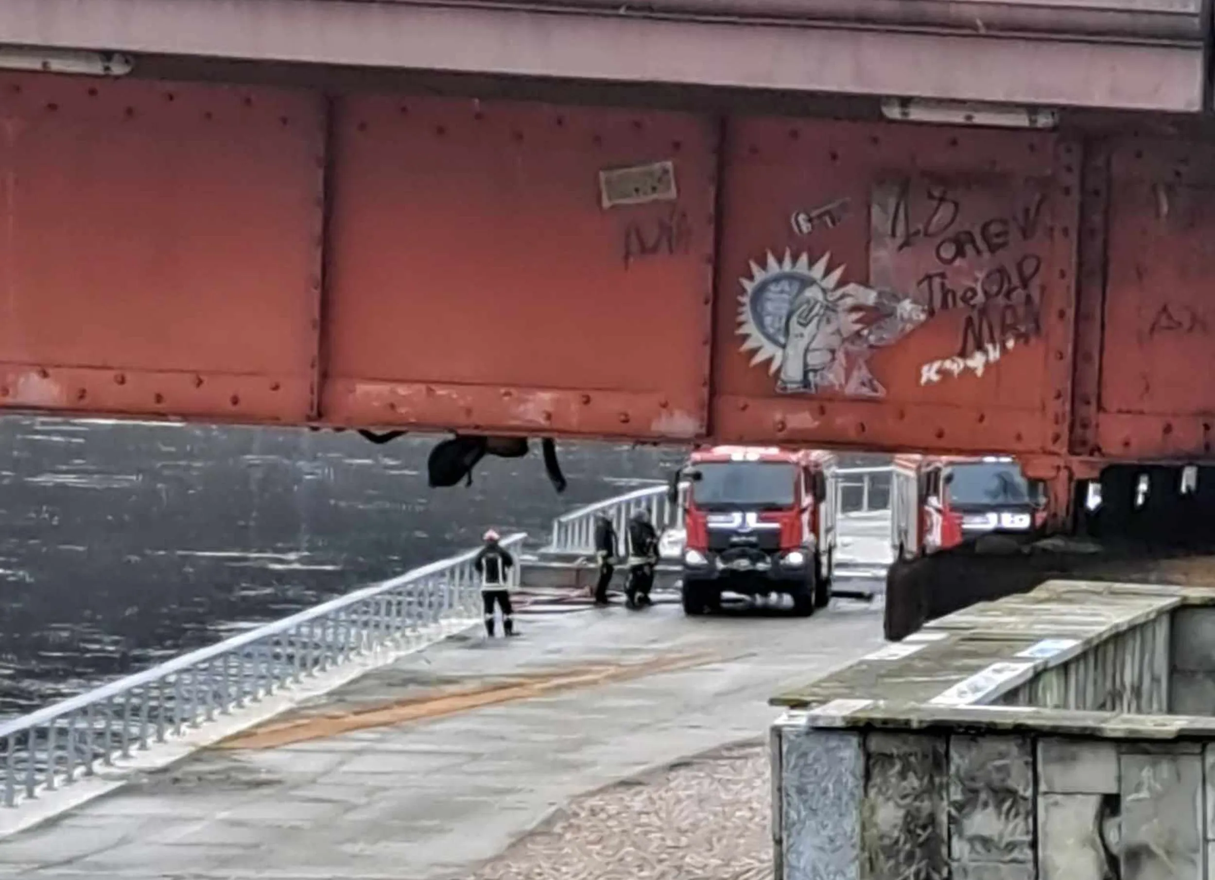 Ugniagesių sujudimas prie Nemuno