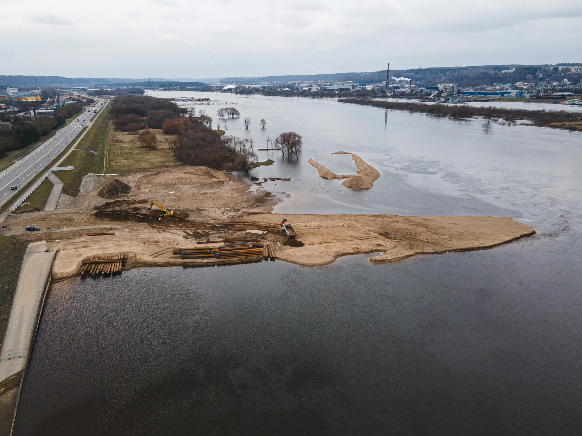 Kedainių tilto statybos / R. Tenio nuotr.
