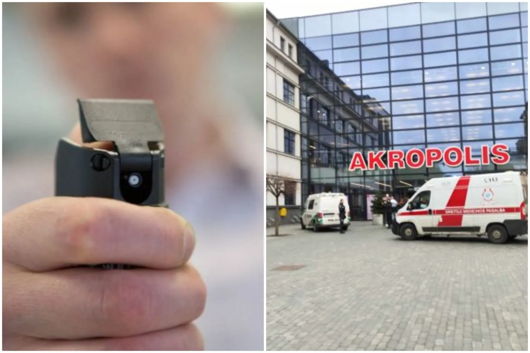 Kauno „Akropolis“, konfliktas, ašarinės dujos, nepilnametis