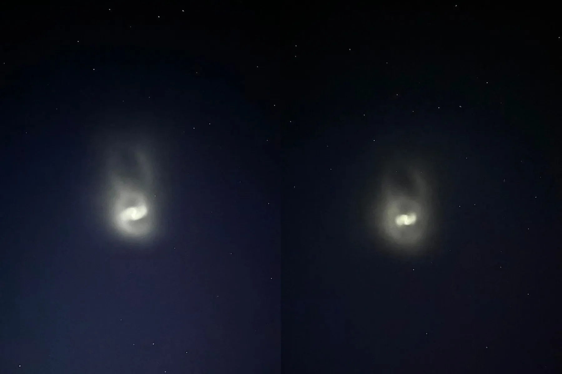 Švytintis objektas danguje / Skaitytojos nuotr.