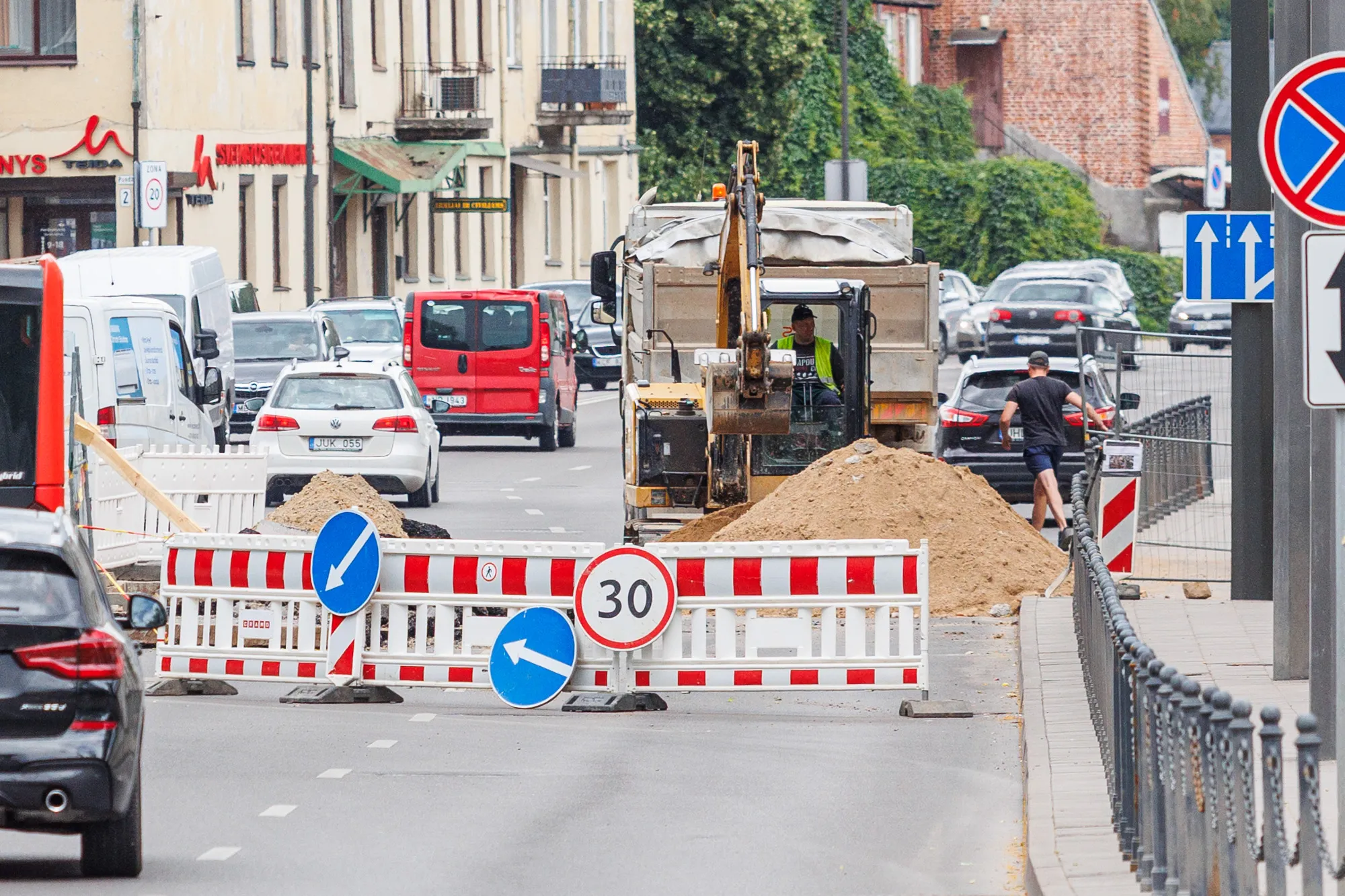 Spūstys Birštono gatvėje / R. Tenio nuotr.