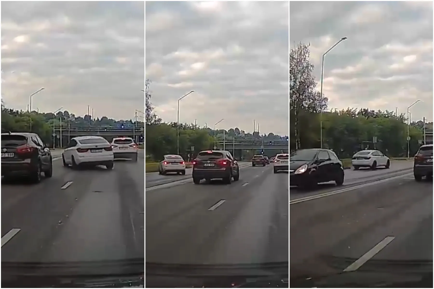 BMW manevrai Neries krantinėje / Stop kadrai