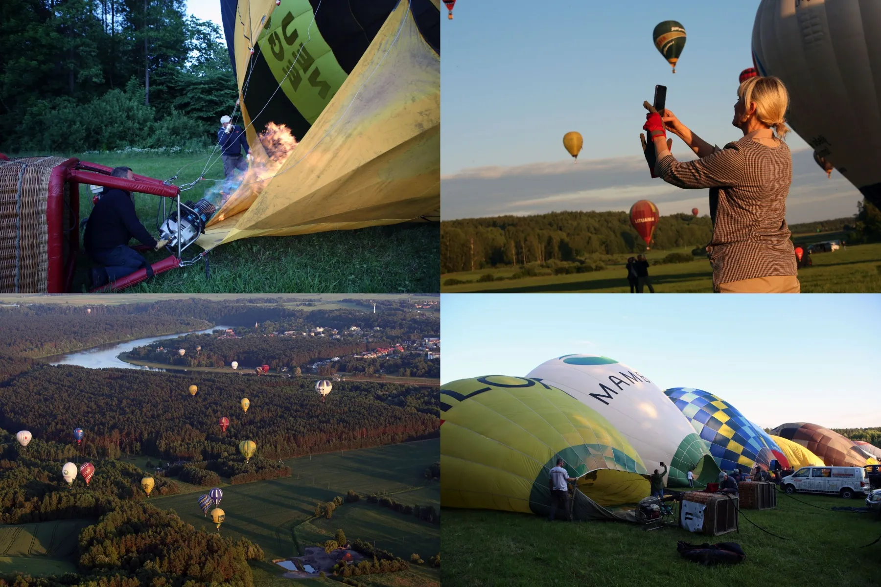 Čempionate Birštone startavo 21 karšto oro balionas / M. Patašiaus nuotr.