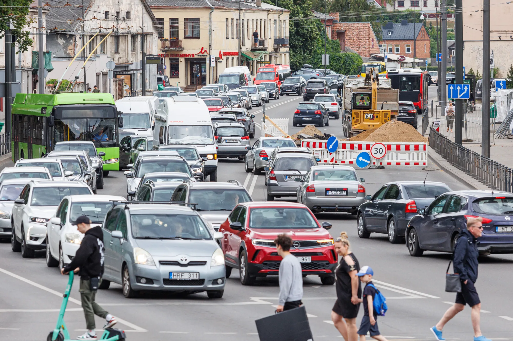 Spūstys Birštono gatvėje / R. Tenio nuotr.