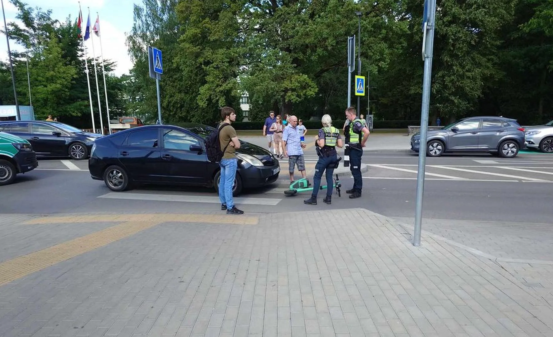 Partrenktas paspirtukininkas / Skaitytojo nuotr.