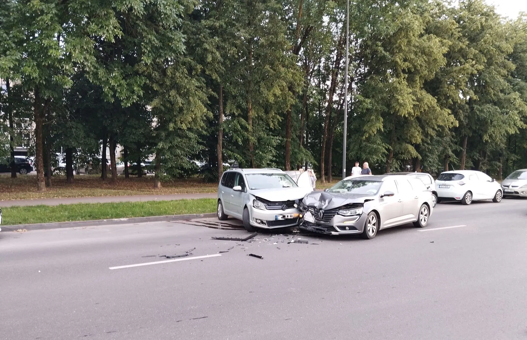 Avarija Partizanų g. / Skaitytojos nuotr.