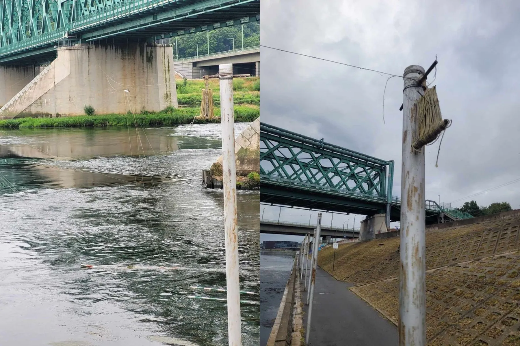 Apgadinti baidarių ir kanojų trasos vartai / Skaitytojo nuotr.