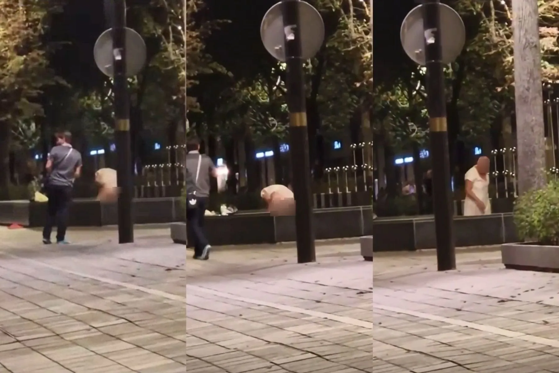 Pusnuogė moteris fontane