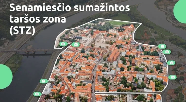 Senamiesčio sumažintos taršos zona / Kauno savivaldybės nuotr.