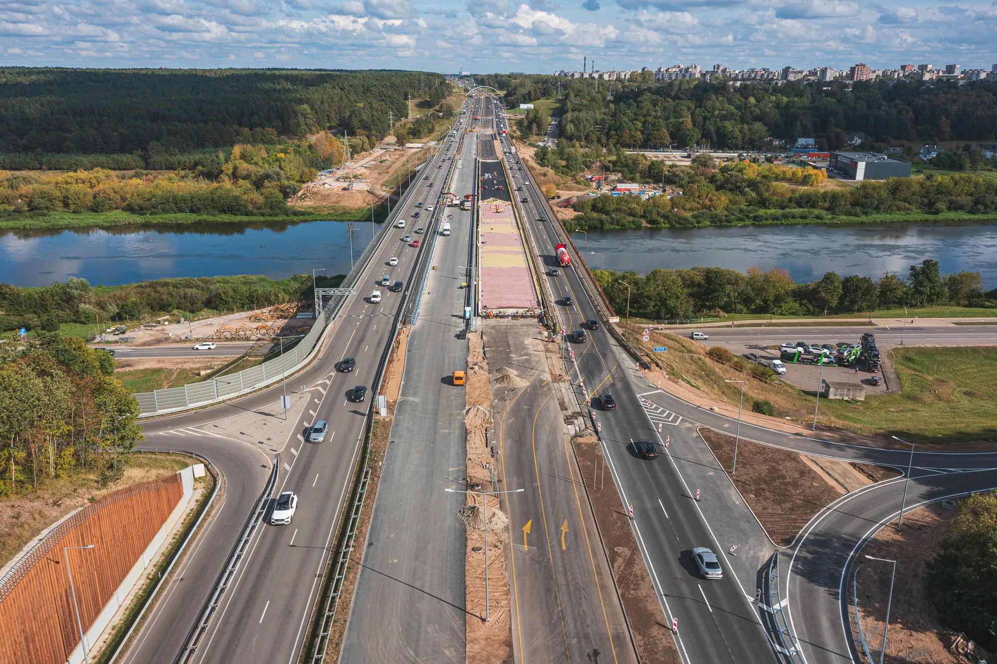 Naujai statomas tiltas ties Kleboniškiu / R. Tenio nuotr.