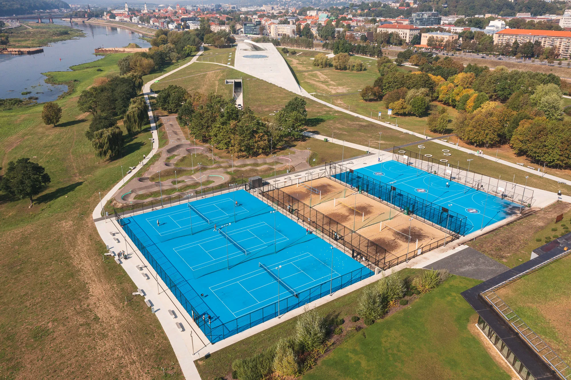 Sporto aikštelės Nemuno saloje / R. Tenio nuotr.