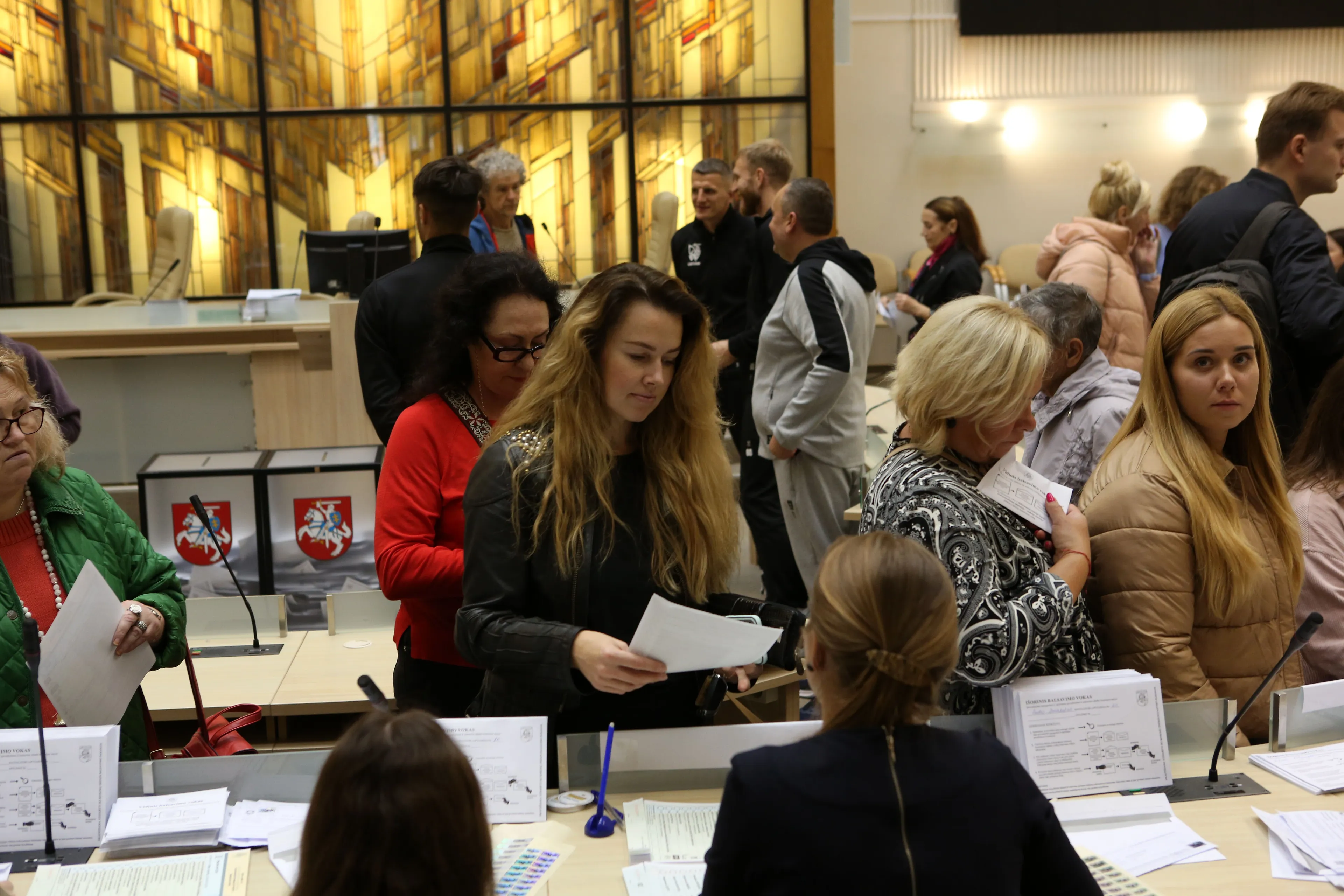 Išankstinis balsavimas Kauno miesto savivaldybėje / M. Patašiaus nuotr.