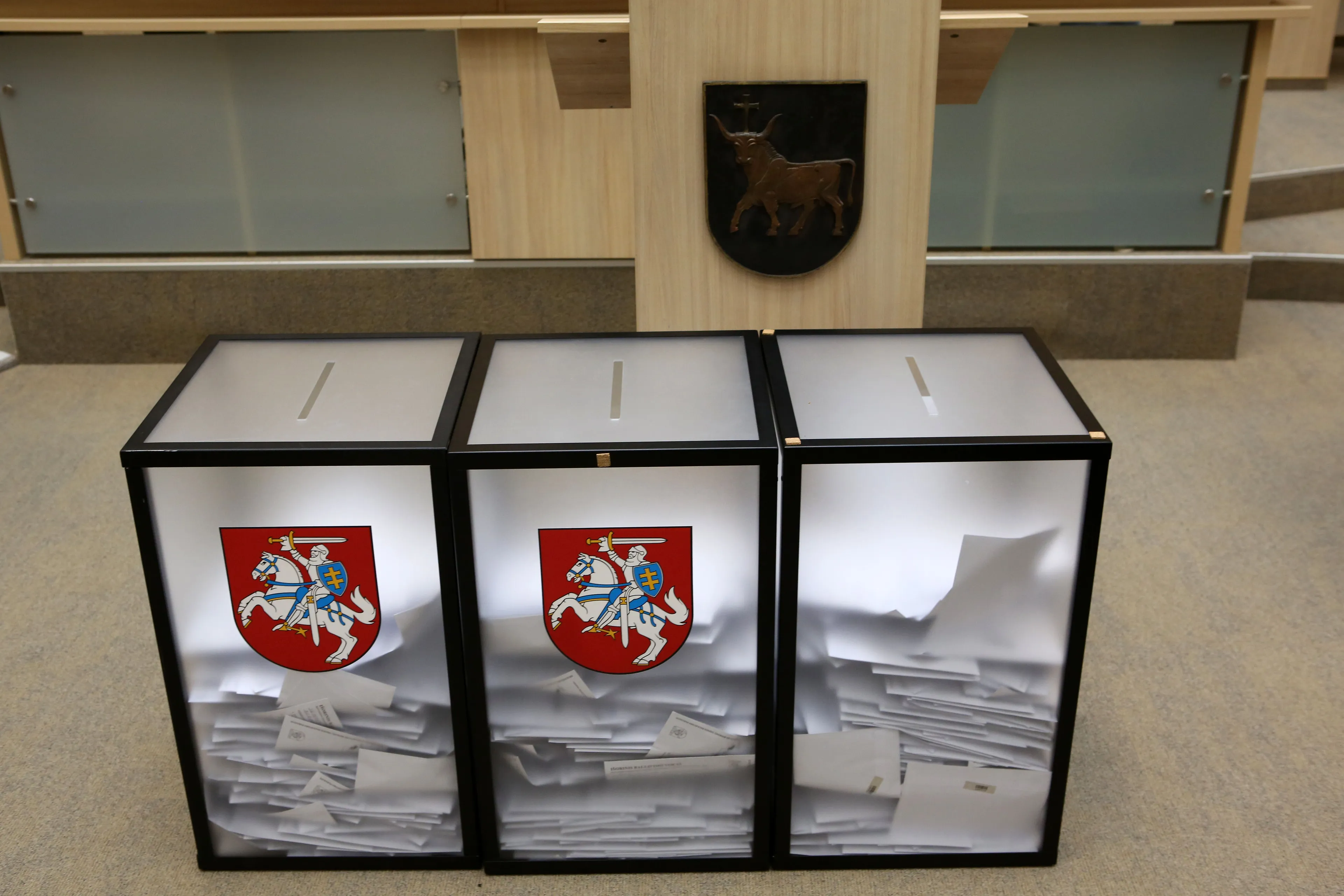 Išankstinis balsavimas Kauno miesto savivaldybėje / M. Patašiaus nuotr.