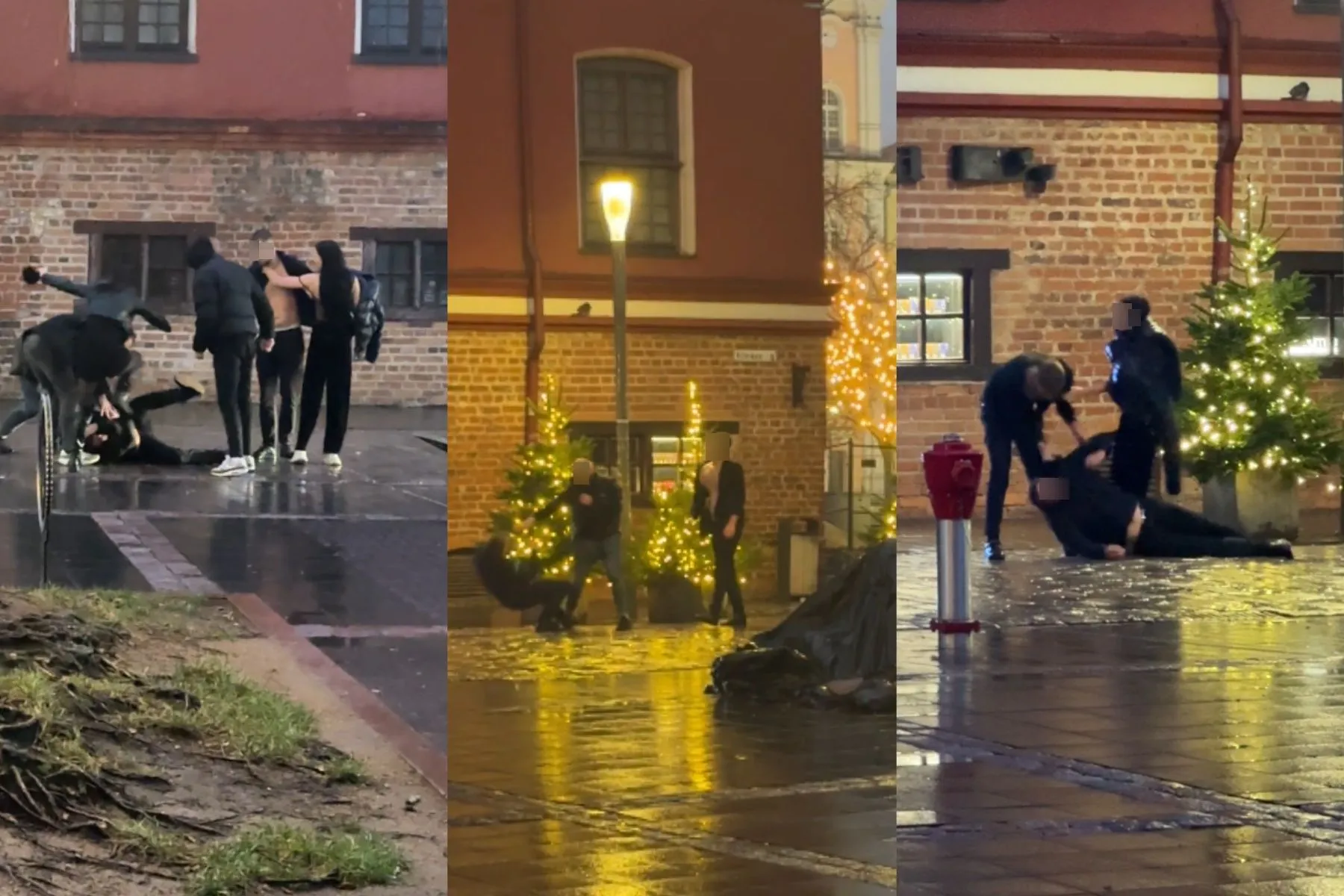 Muštynės Kauno senamiestyje  / Stop kadro nuotr.