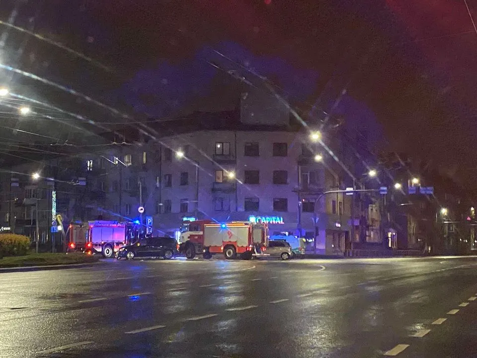 Avarija Savanorių pr. sankryžoje / Skaitytojos nuotr.