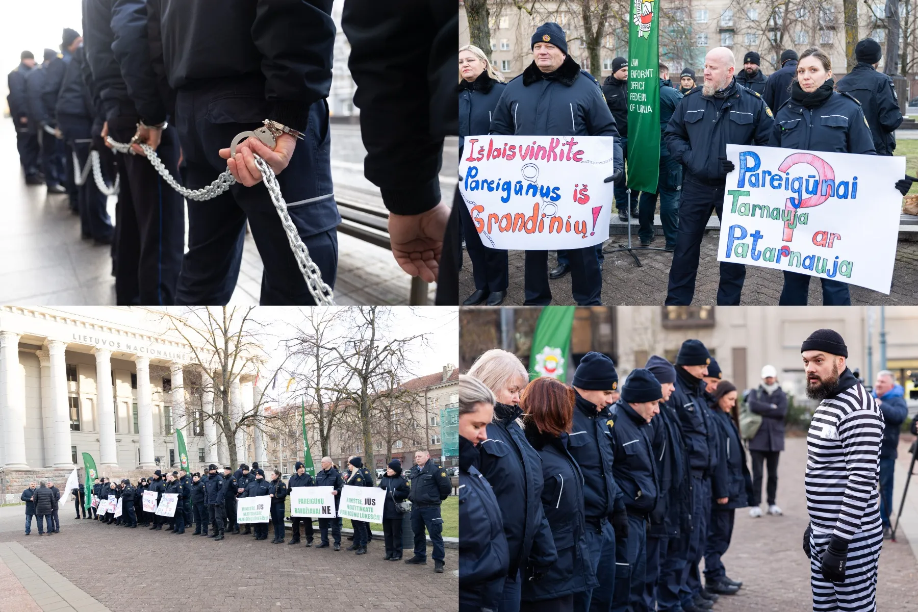 Pareigūnų protestas / R. Riabovo, BNS nuotr.