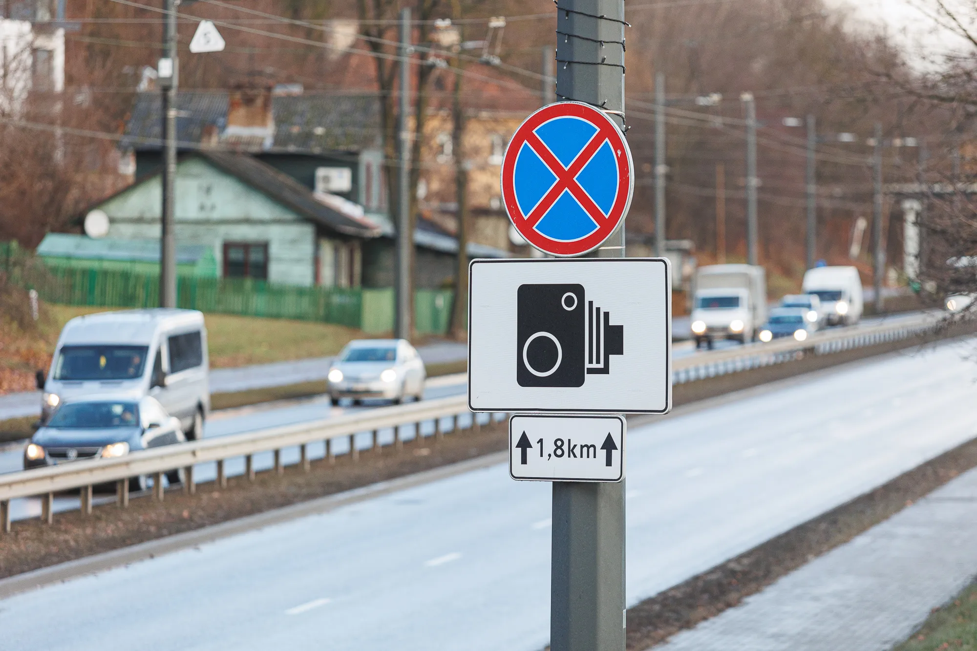 Vidutinio greičio matuoklis Tunelio gatvėje / R. Tenio nuotr.