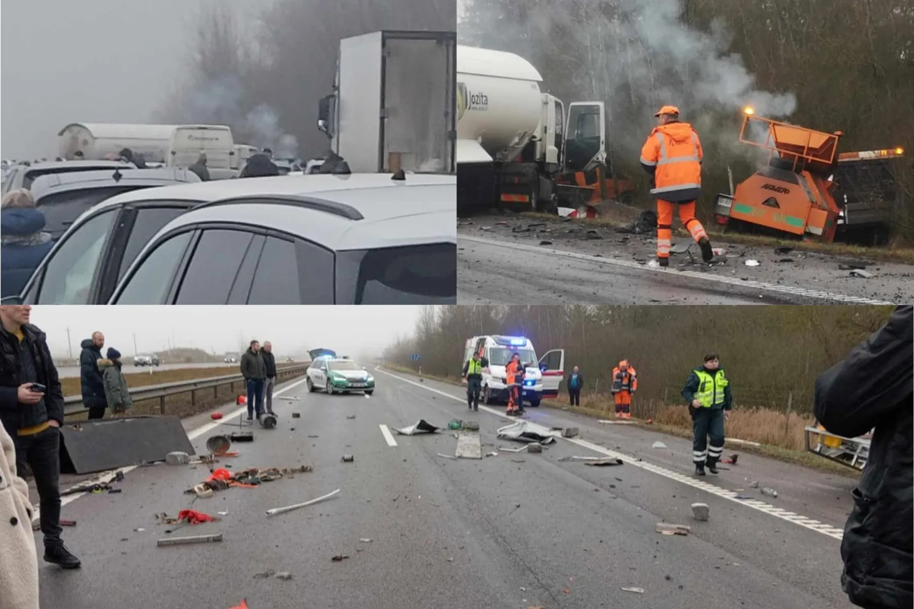 Avarija magistralėje / Skaitytojos nuotr.