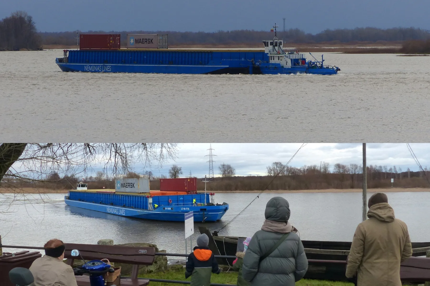 Krovininis laivas, Nemunas, Rusnė