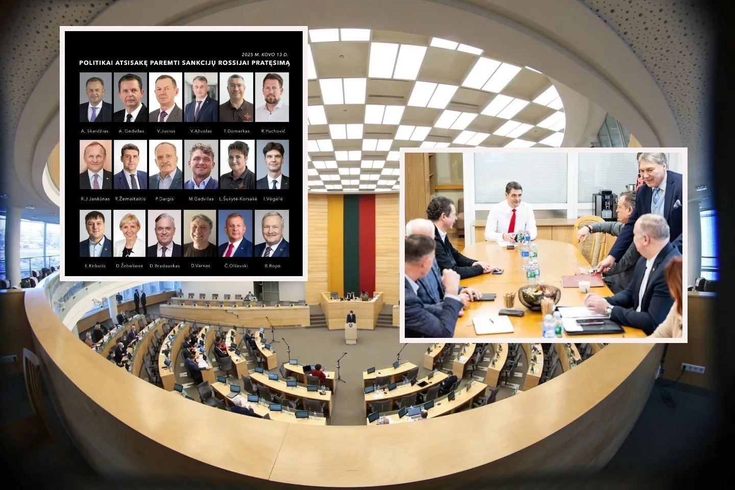 Seimo nariai puolė teisintis, kodėl nepalaikė sankcijų Rusijai pratęsimo / Lrytas.lt koliažas