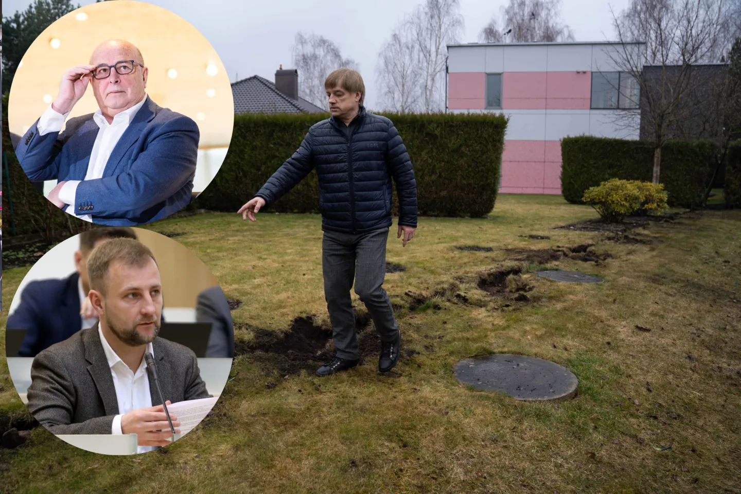Griauti tvoros Vičiūnuose atvyko ir pats miesto meras / Lrytas.lt fotomontažas