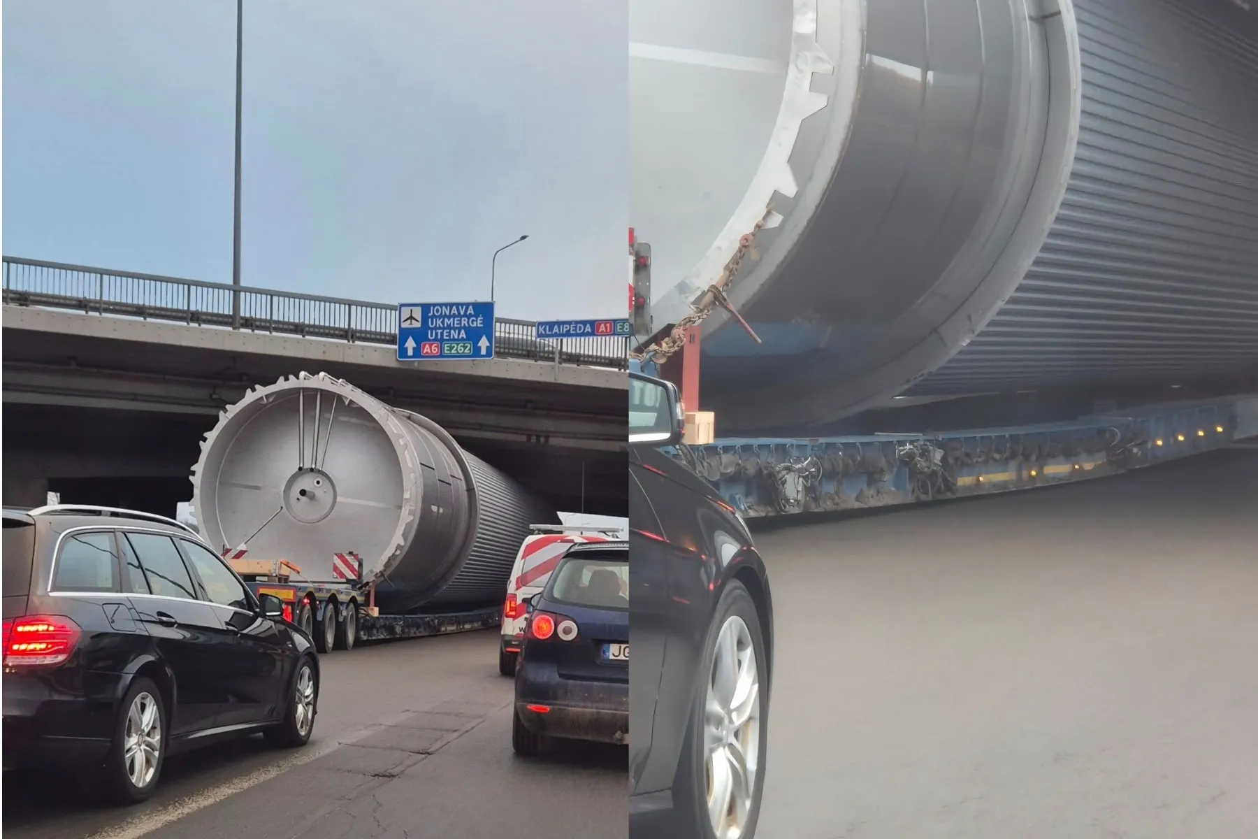 Stambiagabaritis krovinys / Kas vyksta Kaune grupės nuotr.