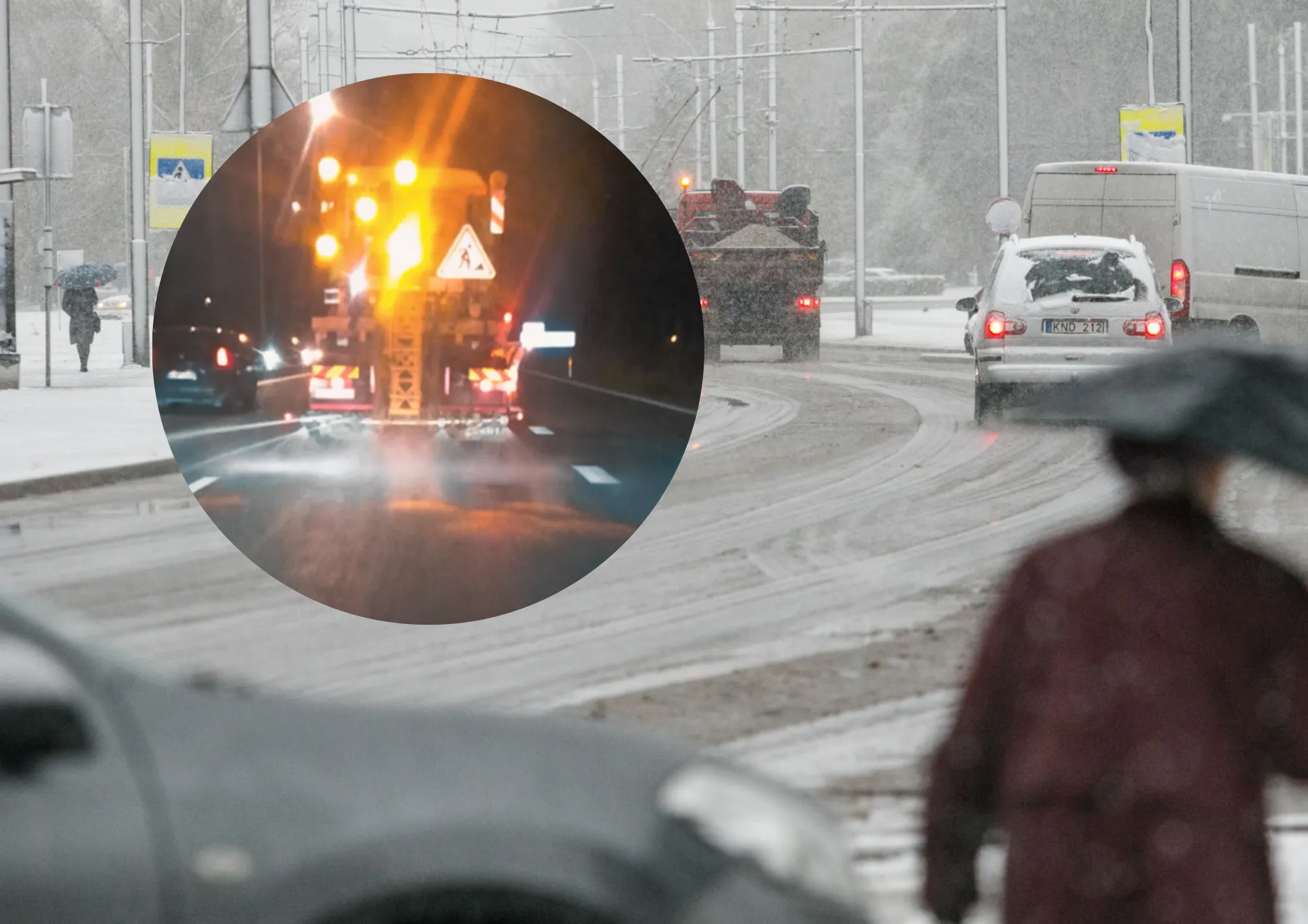 Kelininkai įspėja vairuotojus: artėja lijundra ir plikledis