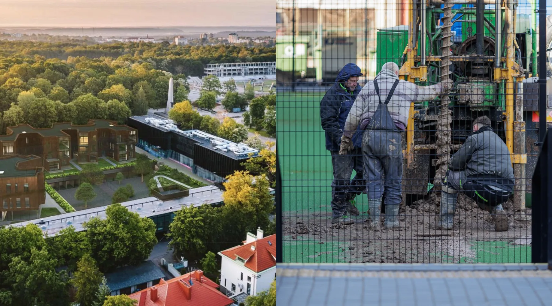 Planuojamų statinių vizualizacijos, statybos darbai Sporto g. („Kas vyksta Kaune“ fotomontažas)