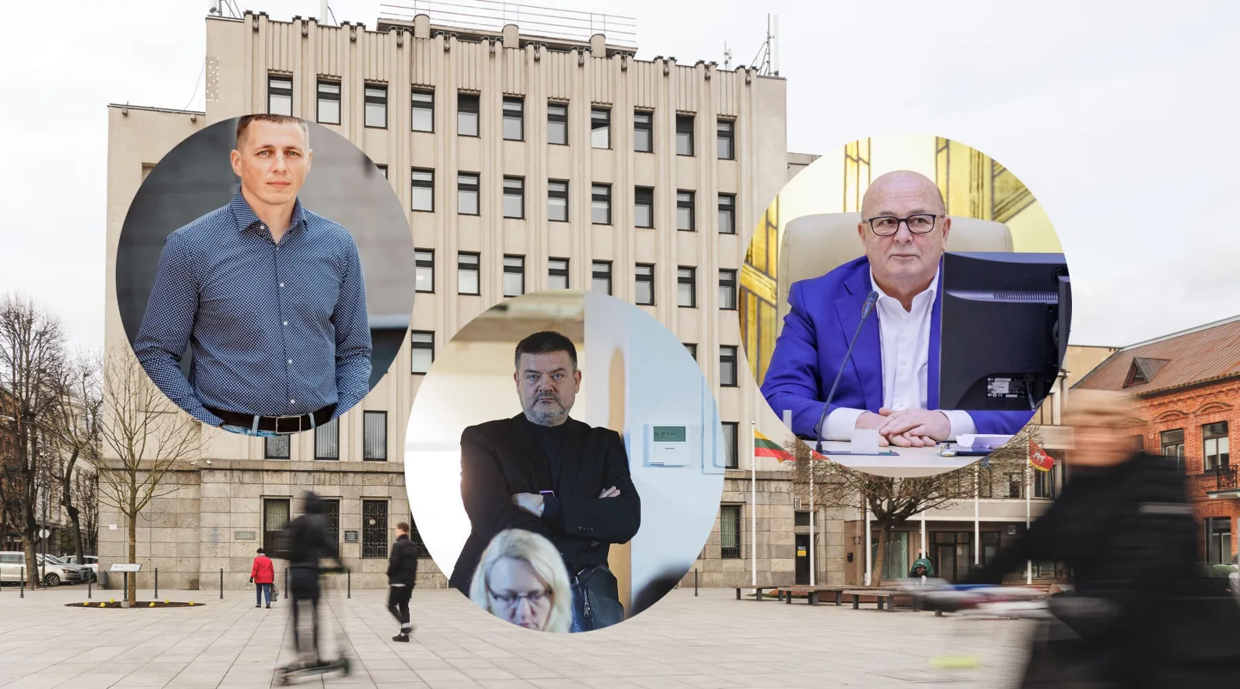 Gedeminas Barčauskas, Nerijus Valatkevičius, Visvaldas Matijošaitis („Kas vyksta Kaune“ fotomontažas)