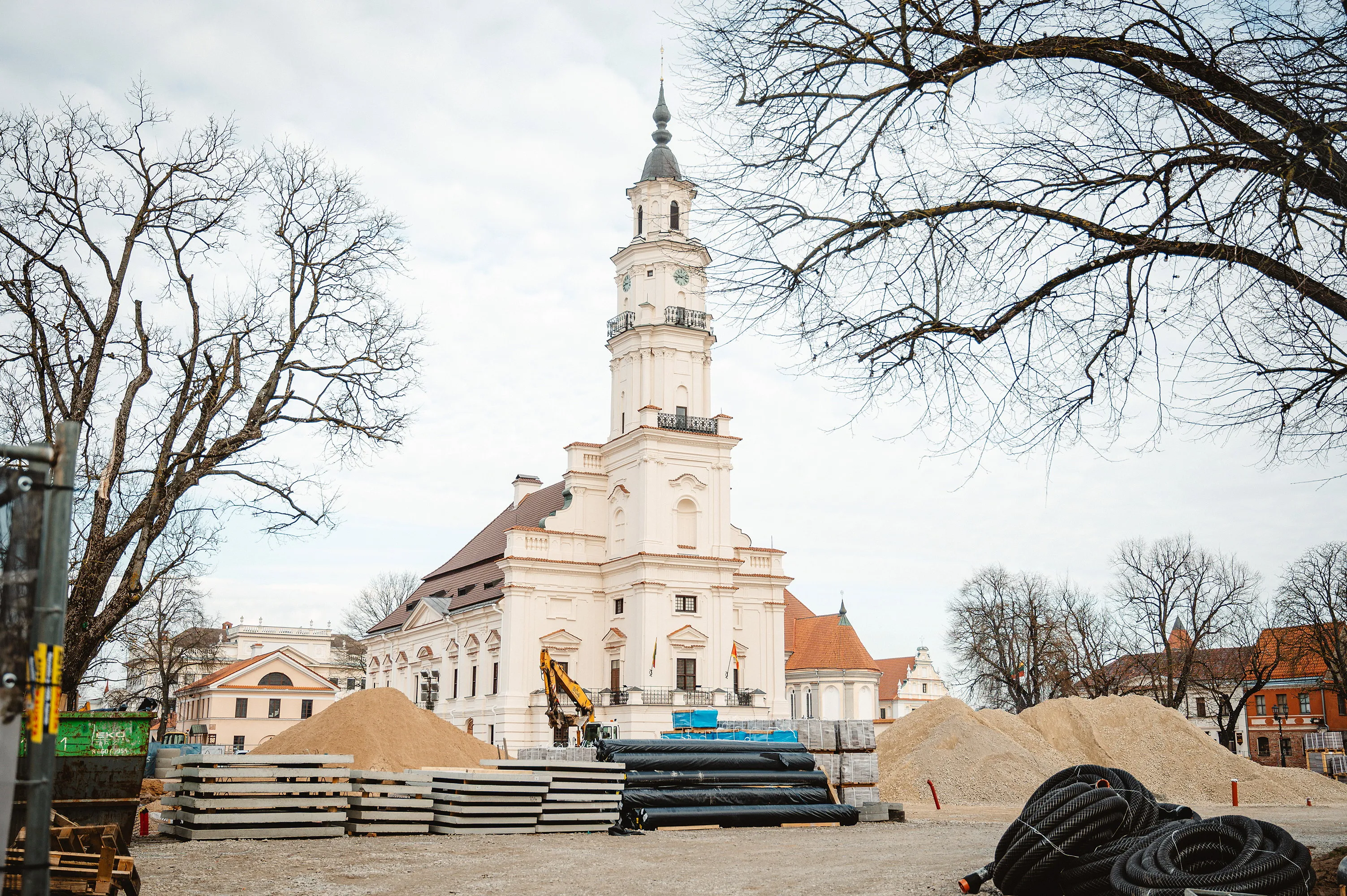 Darbai Rotušės aikštėje / Kauno miesto savivaldybės nuotr.