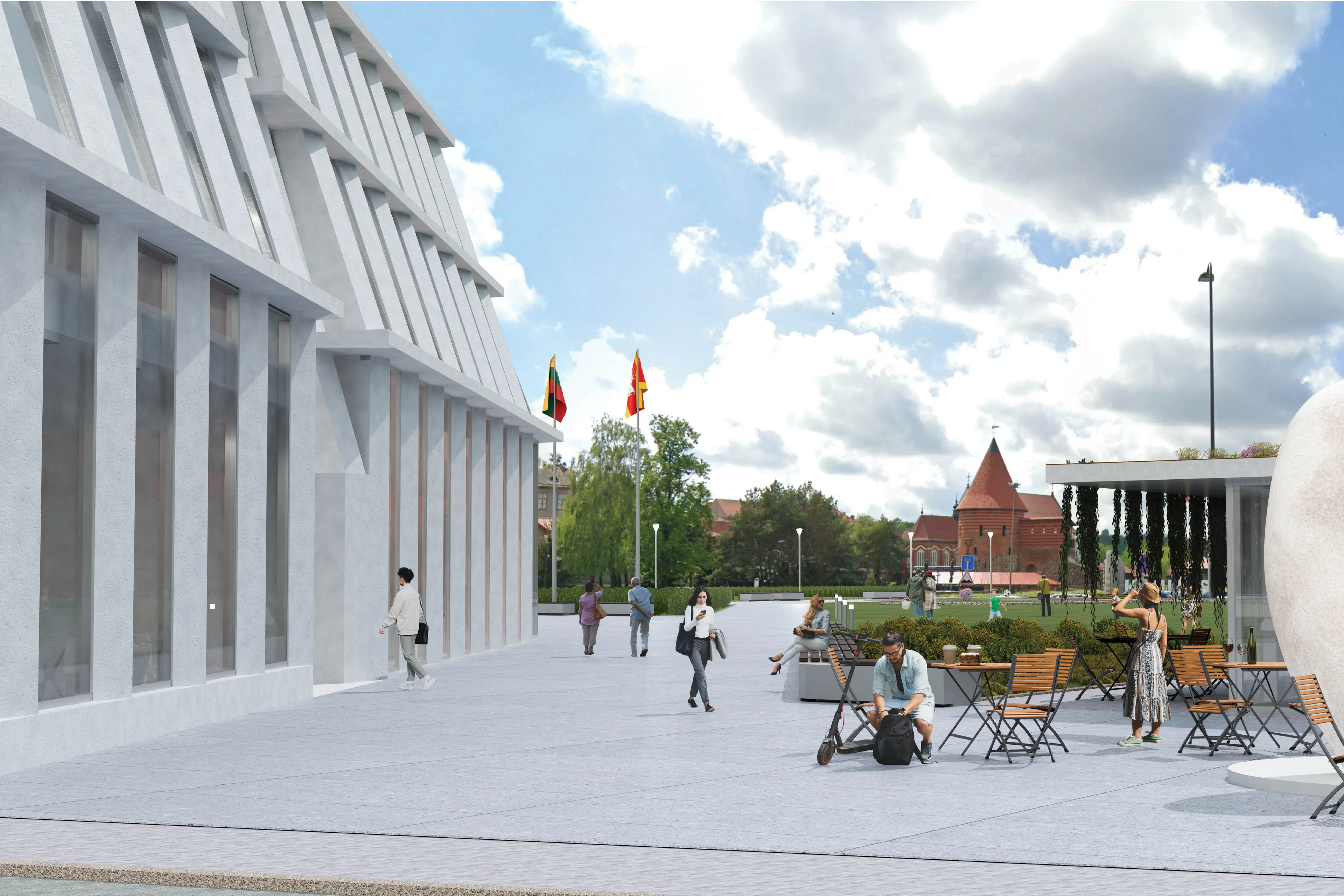 Administracinio pastato vizualizacijos (Šarūno Kiaunės projektavimo įmonės nuotr.)