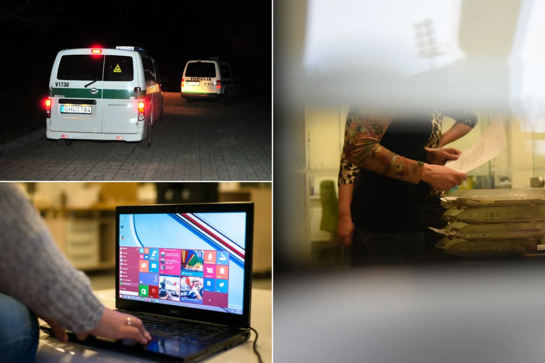 Policija, teismas, prokuratūra, kompiuteris