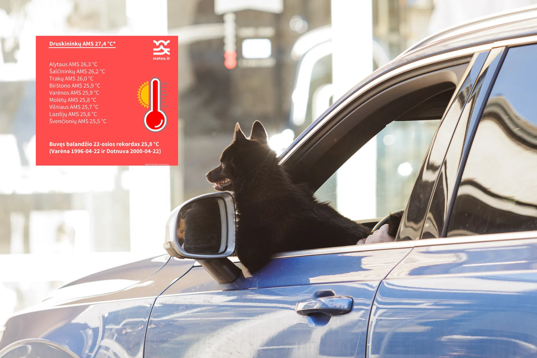 Lietuvoje užfiksuotas naujas šilumos rekordas / metero.lt ir R. Tenio nuotr.