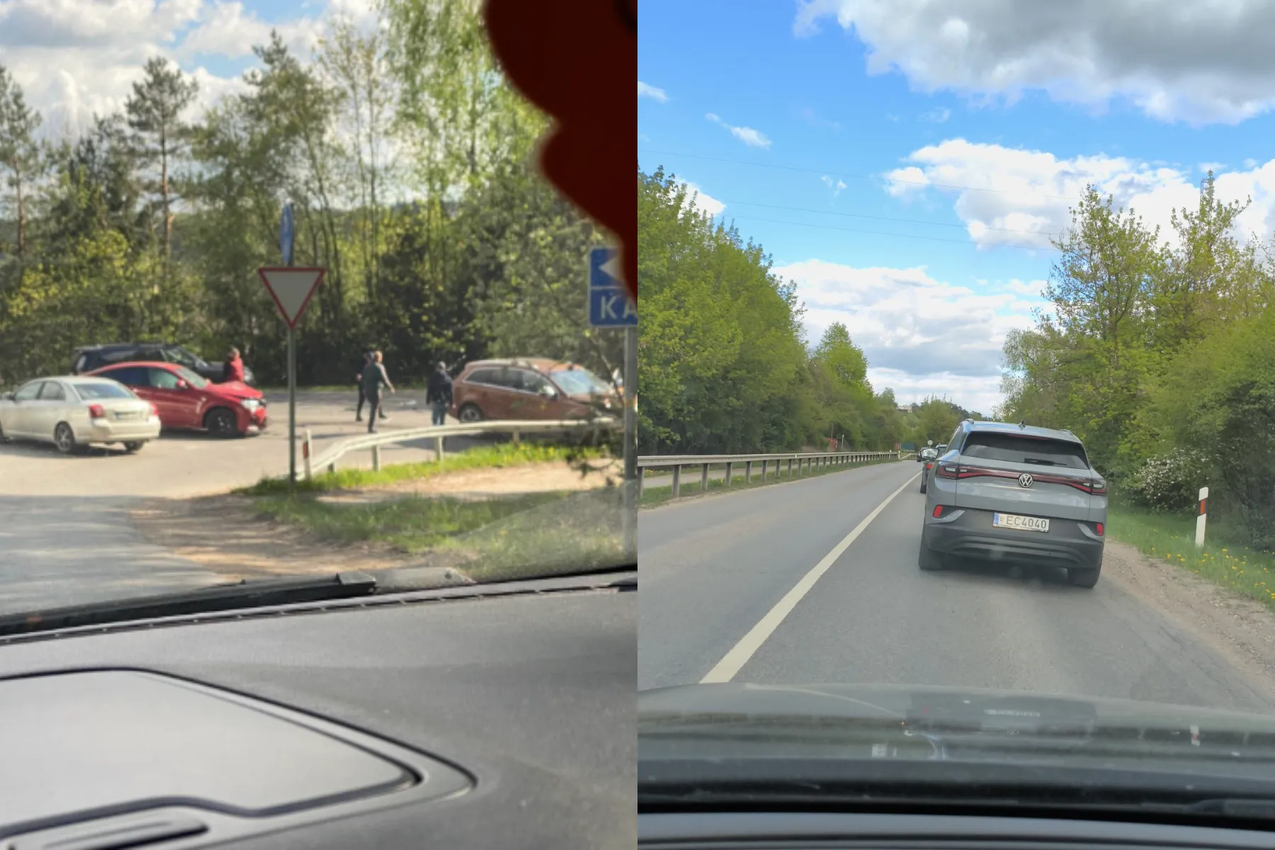 Avarija kelyje link Lapių / Skaitytojų nuotr.