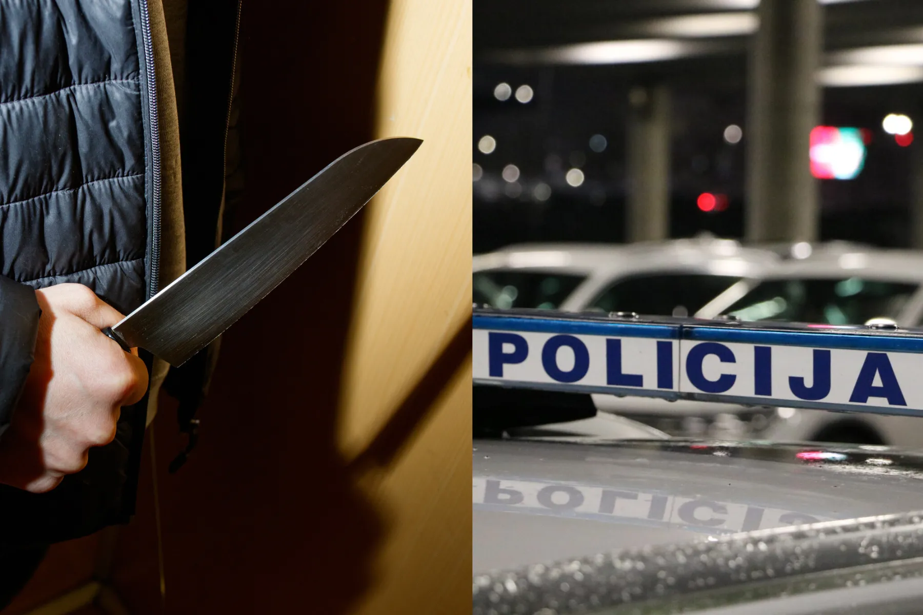 Girtas vyras Kaune grasino peiliu / R. Tenio / Kauno AVPK nuotr.