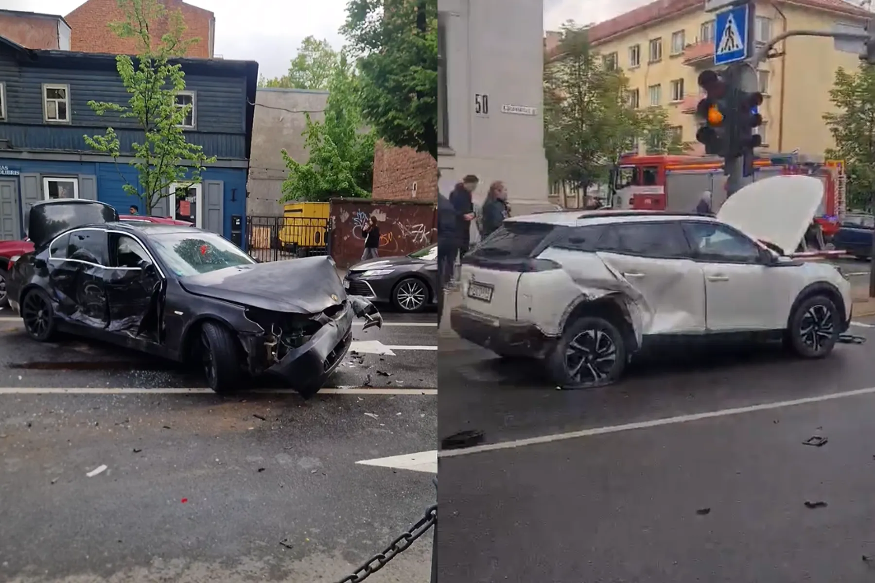 Avarija Kauno centre / Skaitytojų nuotr.