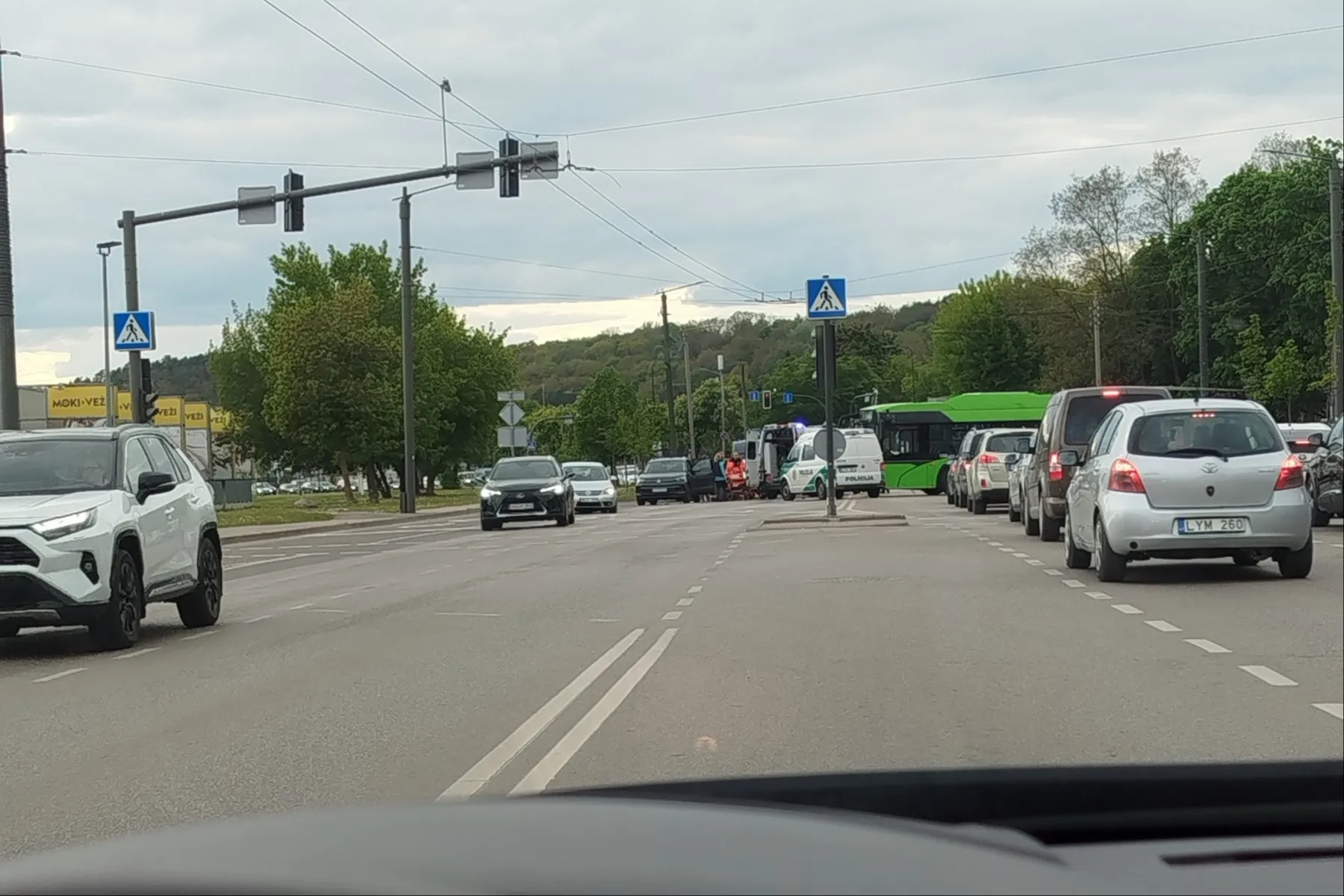 Avarija Raudondvario plente / Skaitytojų nuotr.