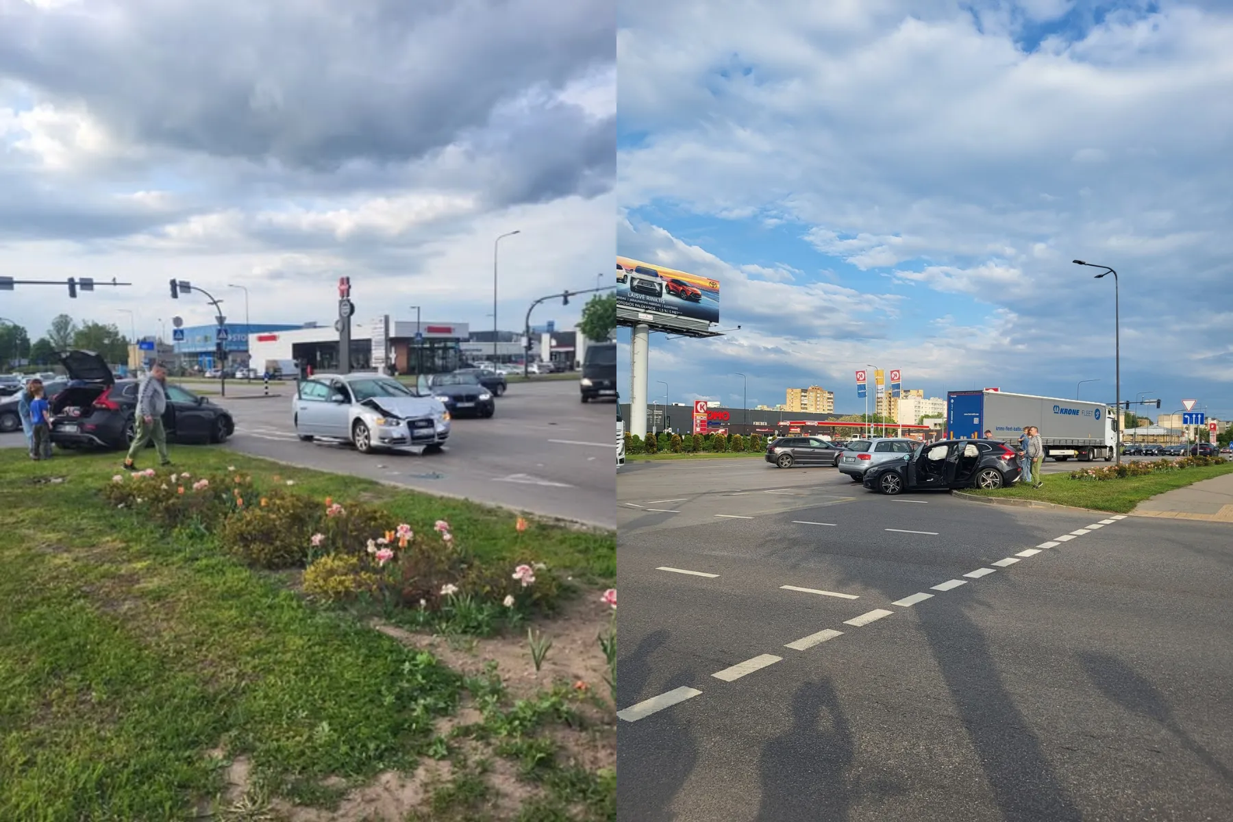 Stipri avarija Kaune / Skaitytojų nuotr.