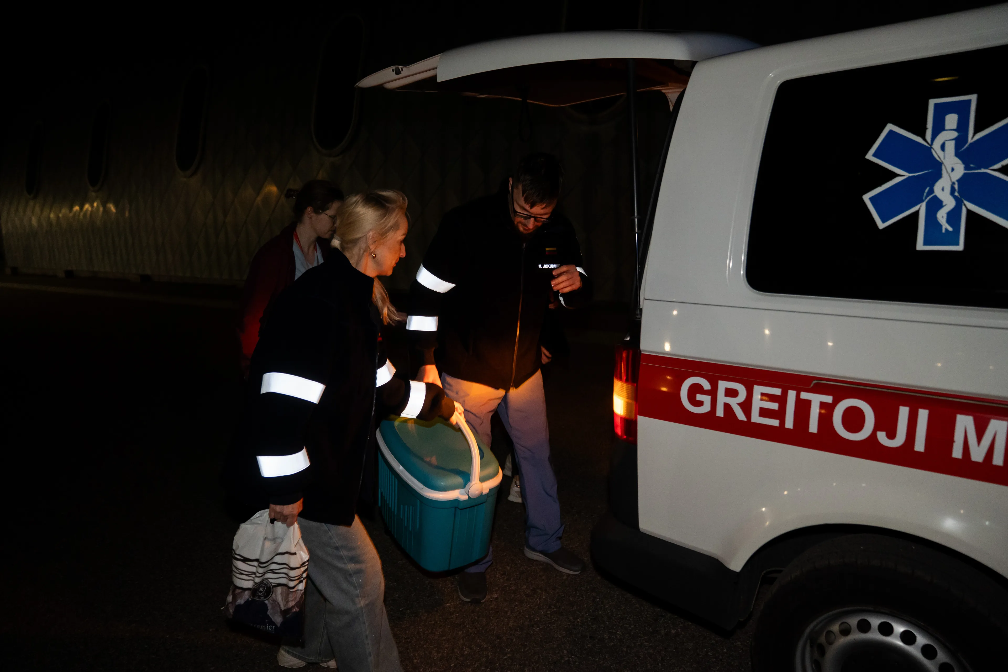 Į Kauną atskraidintas transplantacinis organas / Nacionalinio transplantacijos biuro nuotr.