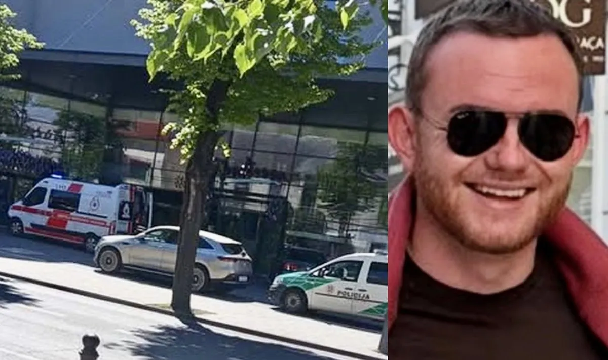 Iškrito per langą žmogus