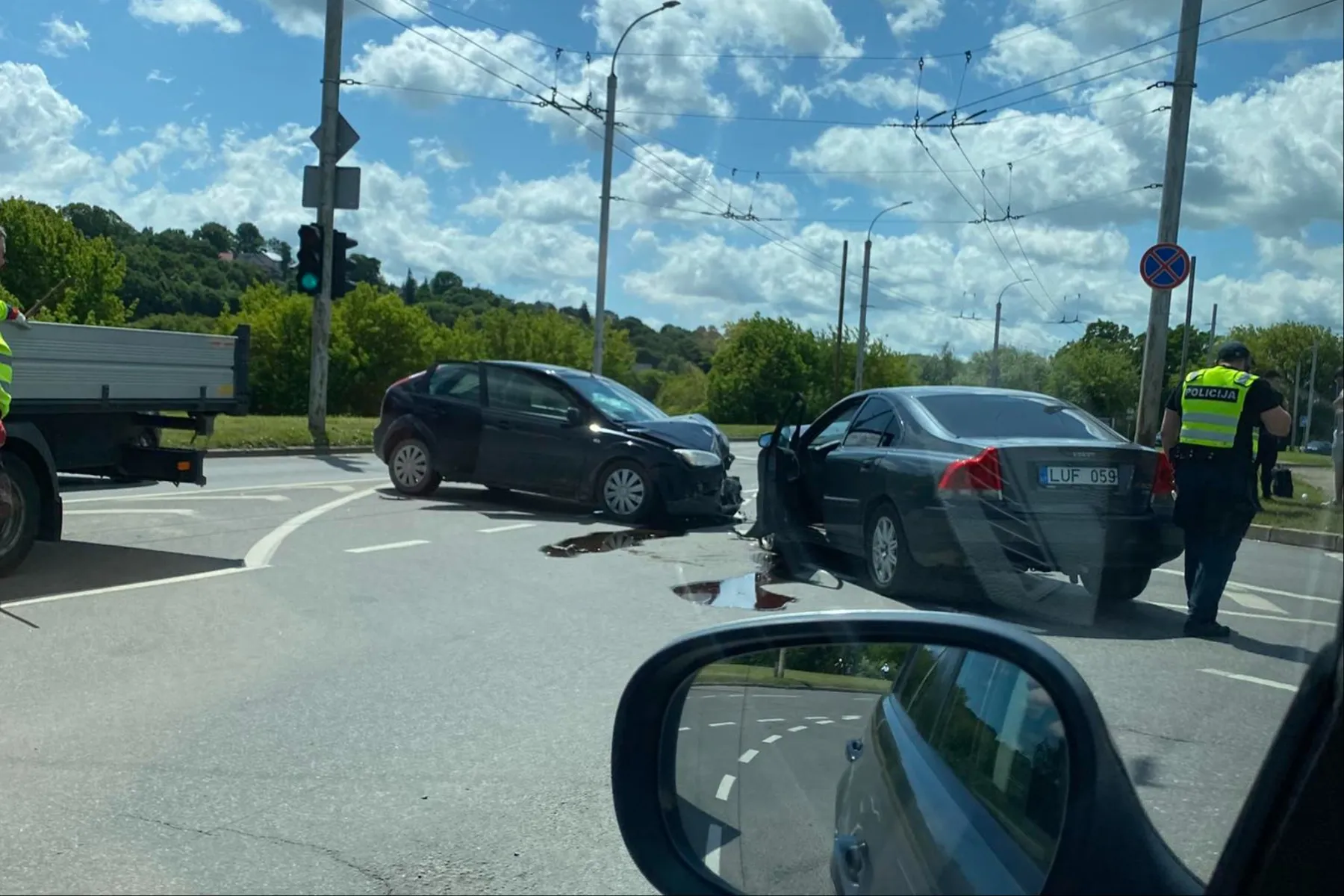 Avarija Vilijampolėje / Skaitytojų nuotr.