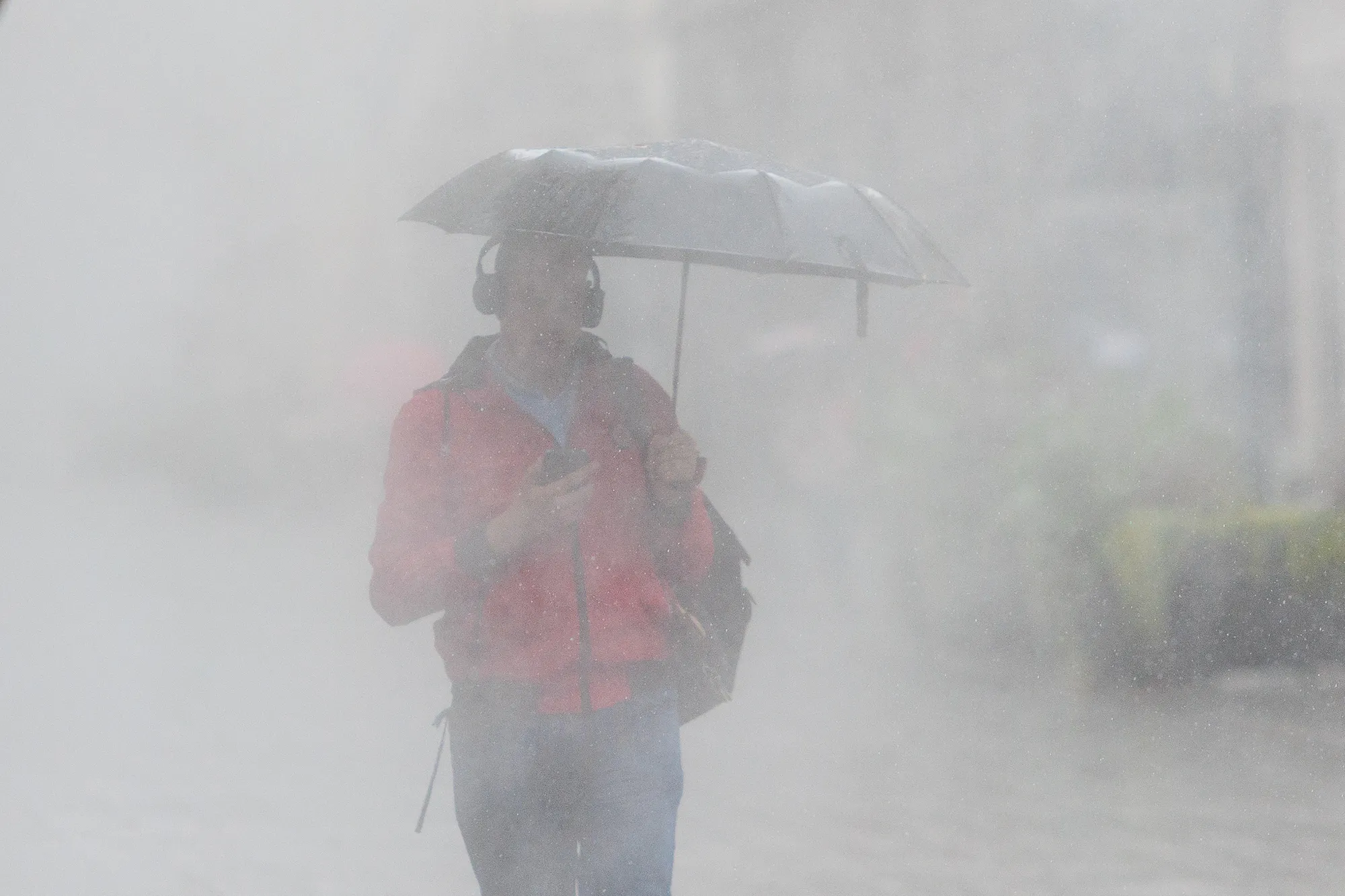 Lietus, skėčiai / R. Tenio nuotr.