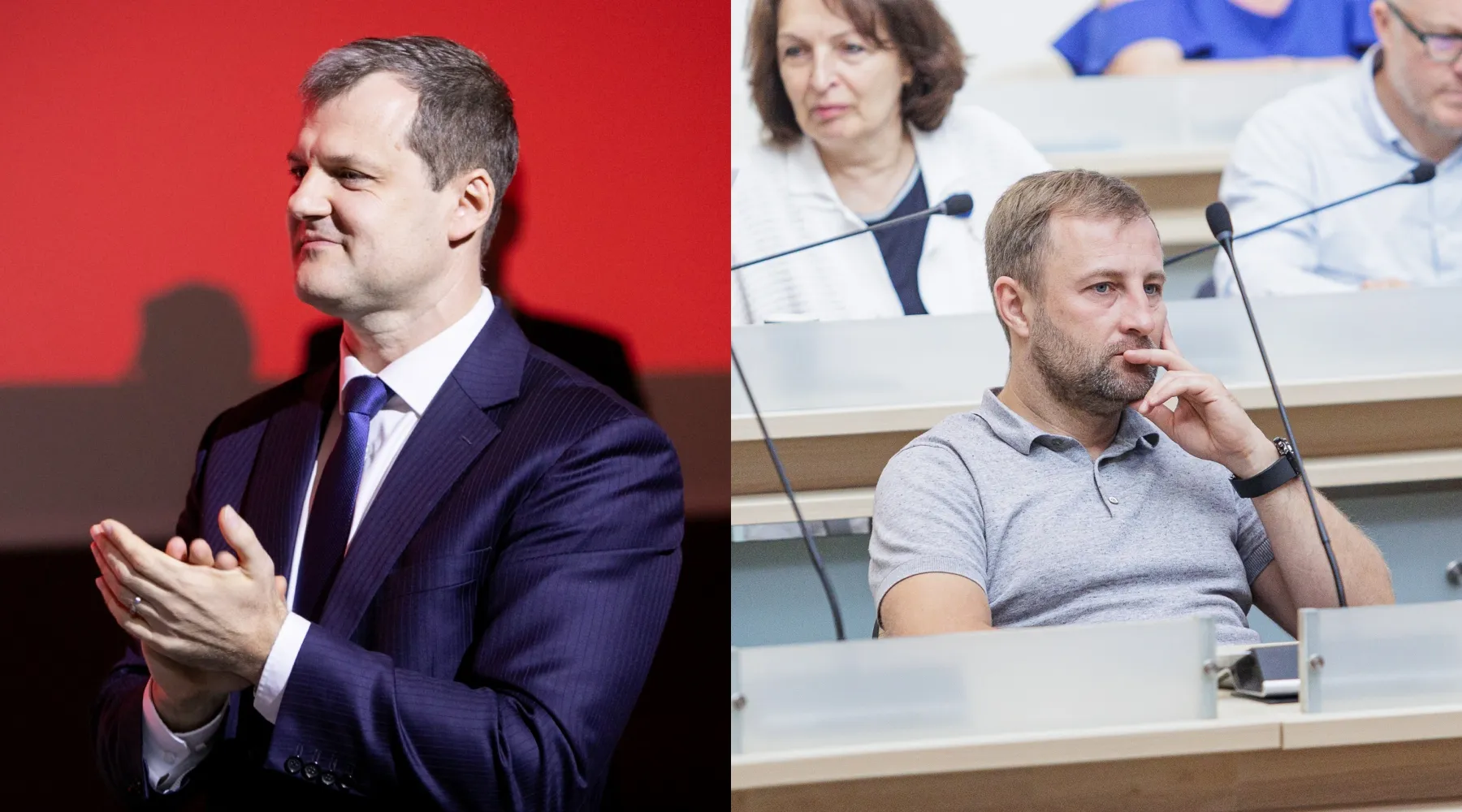 G. Paluckas, Š. Matijošaitis („Kas vyksta Kaune“ fotomontažas)