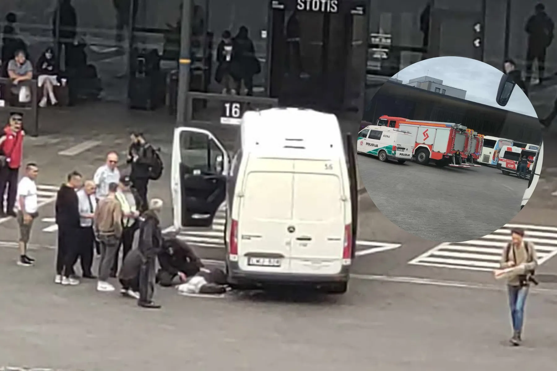 Nelaimė autobusų stotyje / Skaitytojų nuotr.