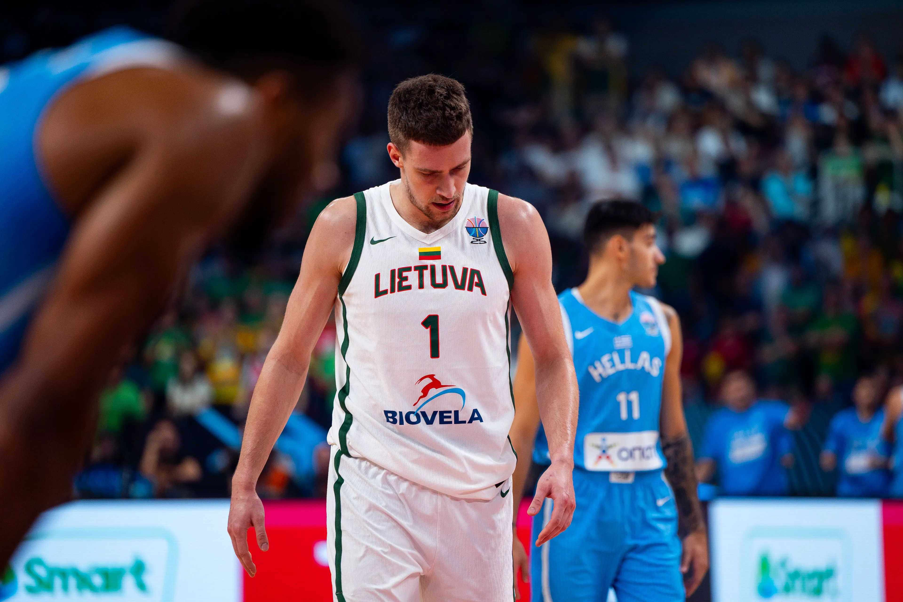 „EuroBasket 2025“ rungtynės Lietuva - Graikija / S. Lisauskas / BNS nuotr.