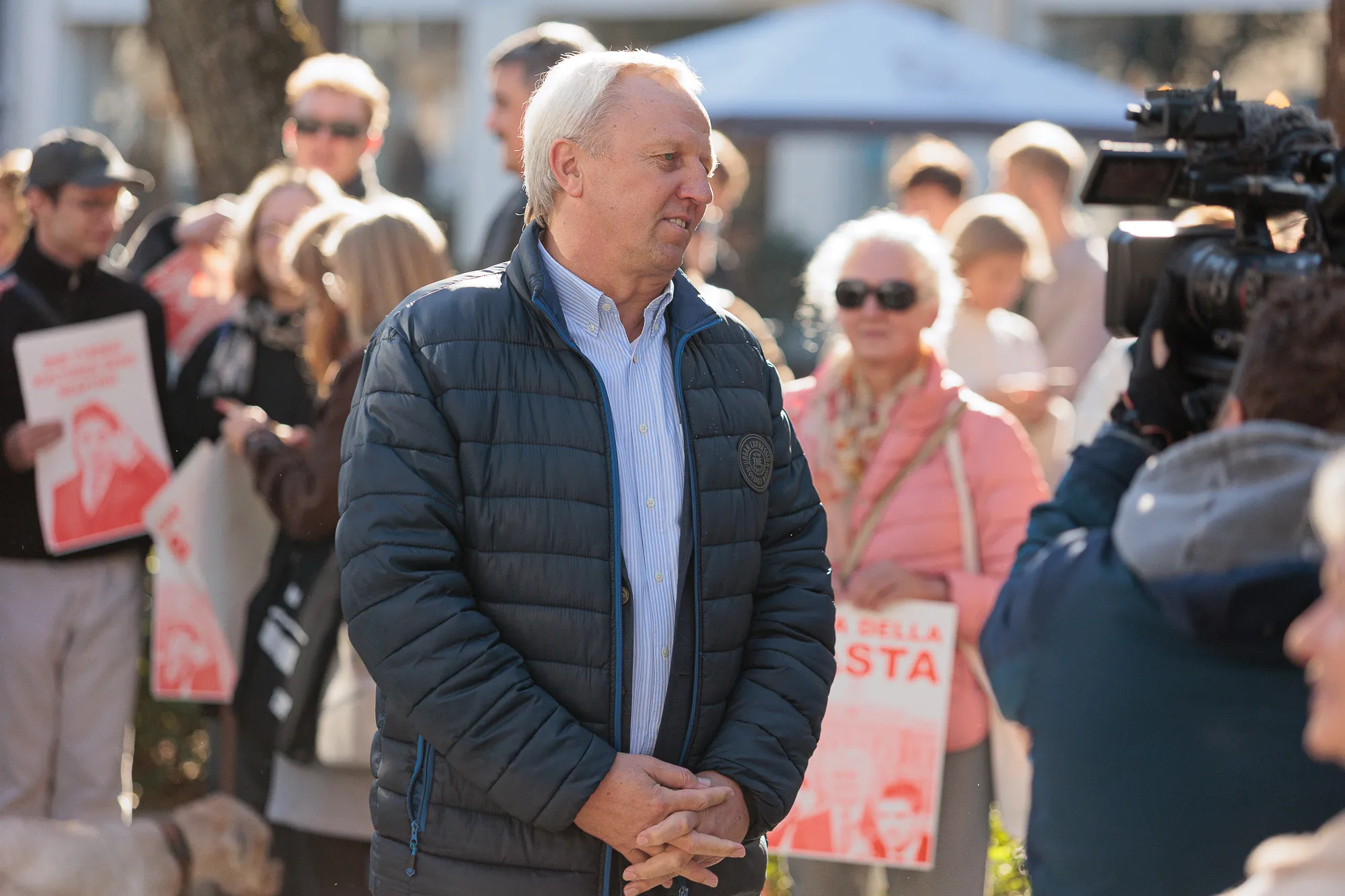 Egidijus Stancikas, Protestas prieš kultūros ministrą / R. Tenio nuotr.
