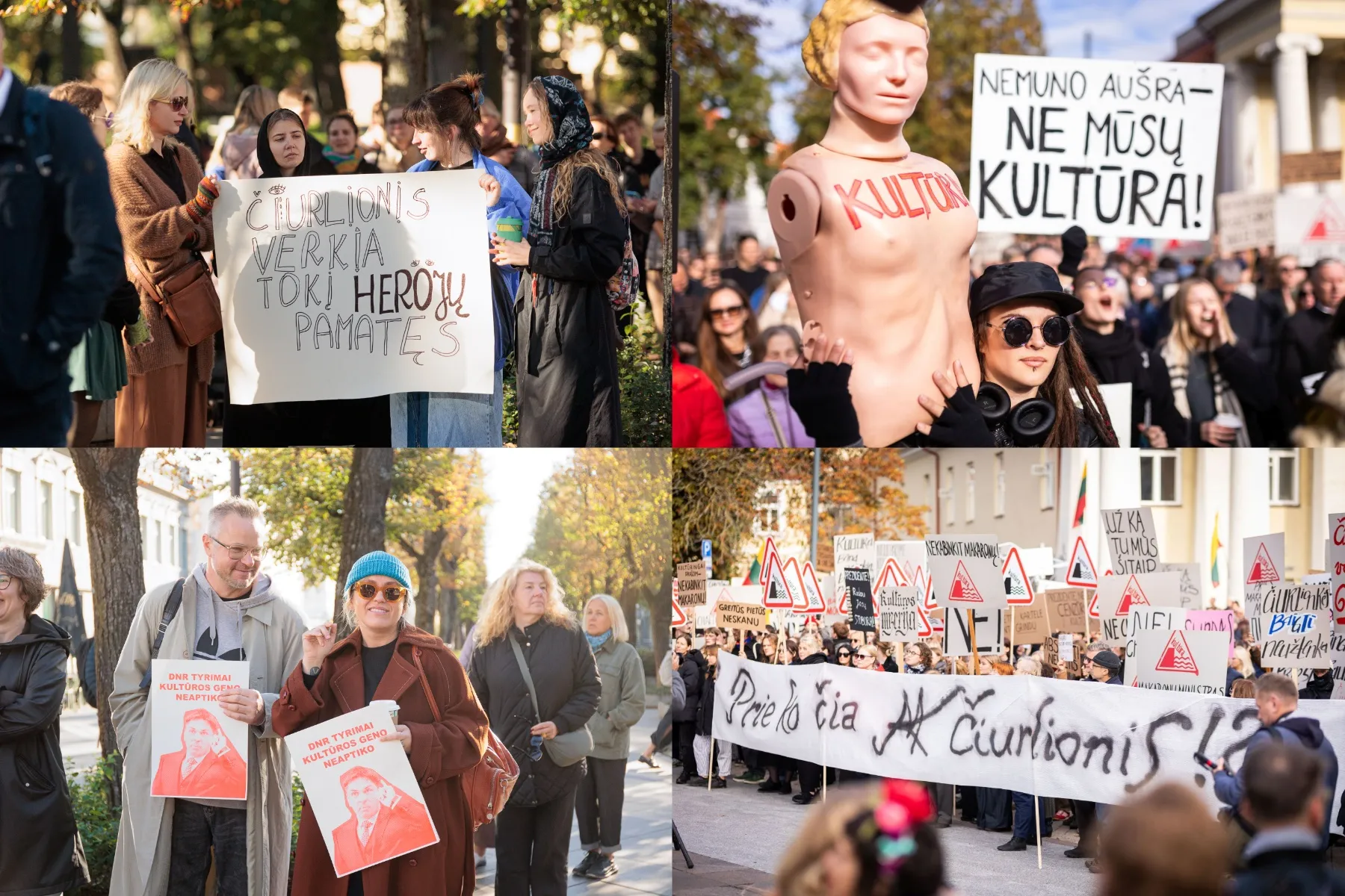 Šimtai kultūrininkų protestuoja prieš naująjį ministrą: plakatai demonstruoti ir Kaune