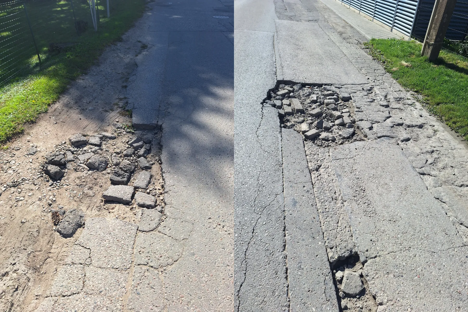 Prasta kelio būklė Mosėdžio gatvėje / Skaitytojų nuotr.